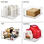 iDESIGN Large Stackable Plastic Storage Bin, Clear (40252)~#|#~884F0100-80BC-4A76-99B0A207CFED48C7_sc7