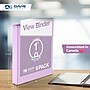Davis Group Standard View 1" 3-Ring Binders, Lavender, 6/Pack (7411-13-06)~#|#~884F4B8C-34EA-422C-AD7DEAEC010D28FF_sc7