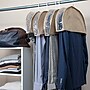 Household Essentials Hanging Clothing Shoulder Dust Covers, Latte Brown, 4/Set (HE1041)~#|#~88510E30-F685-4F82-8ED008F24CB76EC5_sc7