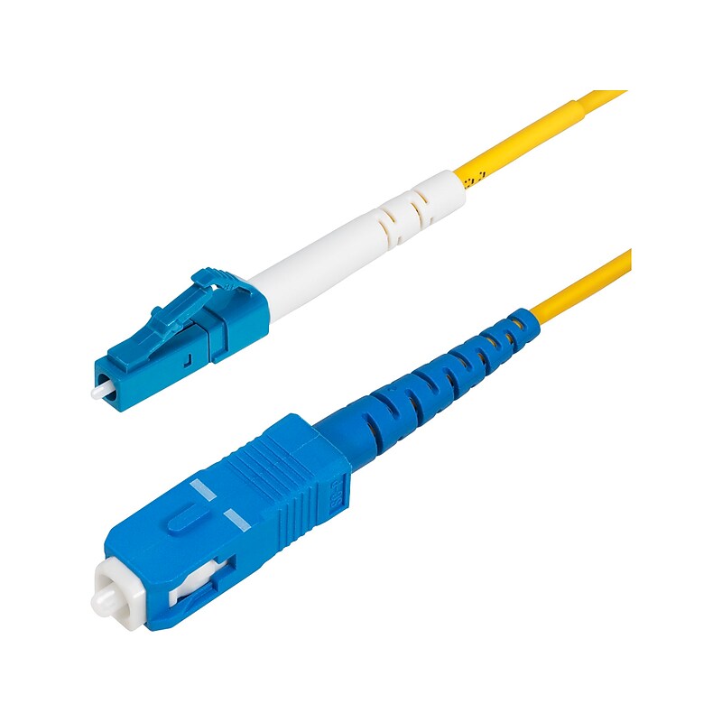 StarTech Simplex OS2 6.6' Single Mode Fiber Optic Cable, Yellow (SPSMLCSC-OS2-2M) image 1