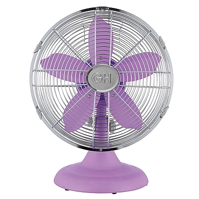 Good Housekeeping Retro 12″ Oscillating Table Fan, 3-Speed, Lavender (92619) Sansujyuku sansujyuku.com