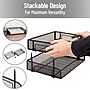 Mind Reader Metal Side Loading Stackable Letter Tray, Letter Size, Black (ESTACK2-BLK)~#|#~88593397-0829-4B09-A737E50A46D88E34_sc7