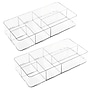 iDesign Clarity 5-Compartment Drawer Organizer, Clear, 2/Set (29339M2)~#|#~88635A90-A8FA-4A67-904762598BE0B076_sc7