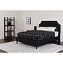 Flash Furniture Brighton Tufted Upholstered Platform Bed in Black Fabric with Memory Foam Mattress, Queen (SLBMF7)~#|#~88639F23-87B6-46AF-A92DE119AF6C16E0_sc7