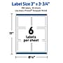 Avery Rectangle Laser Multipurpose Labels, 3" x 3.75", White, 300/Box (19479399334)~#|#~88689851-E1CF-4F9E-A873578DA1EB474C_sc7
