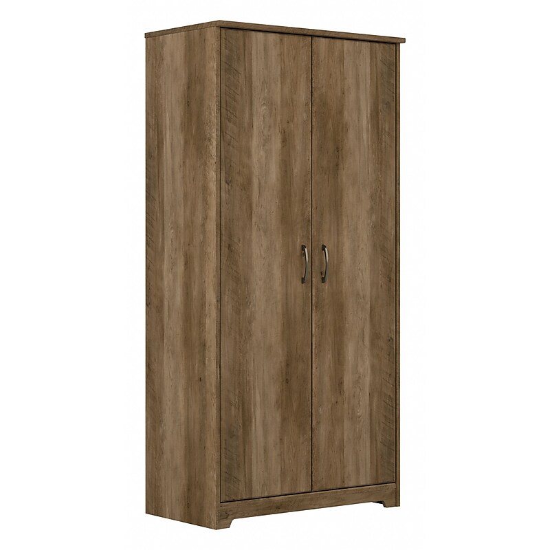 Bush Furniture Cabot 61"H Storage Cabinet with 4 Shelves, Reclaimed Pine (WC31599) image 1