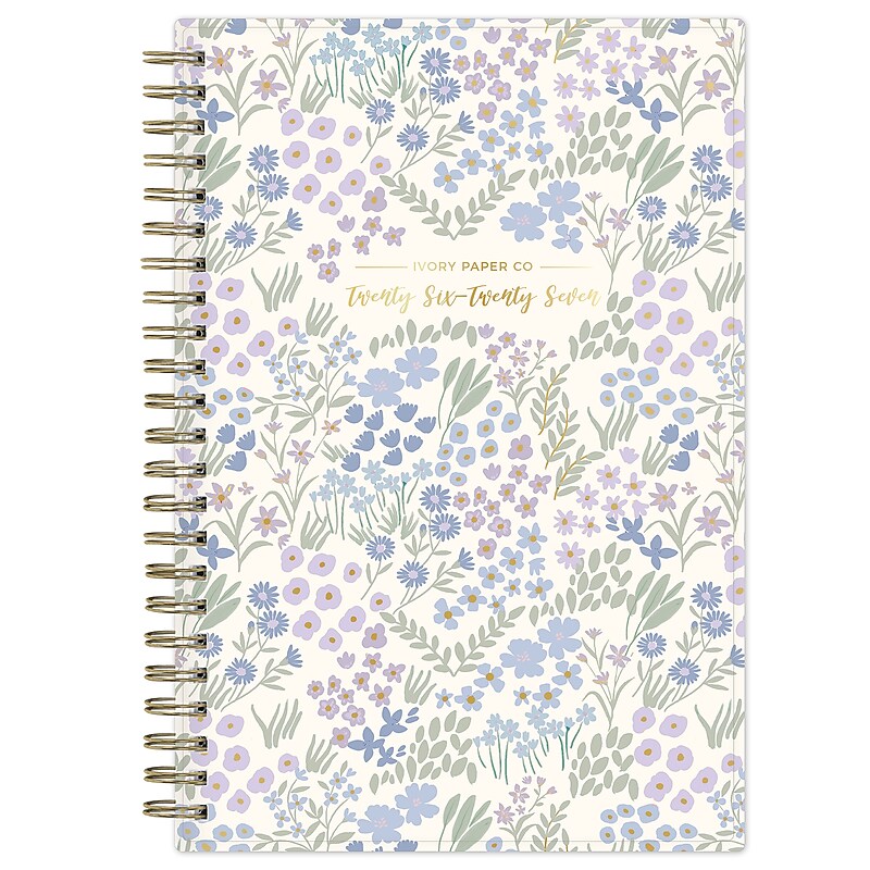 2026-2027 Blue Sky Tillie Lilac 5" x 8" Academic Year Weekly & Monthly Planner, Plastic Cover, Purple (161732) image 1