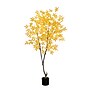 Nearly Natural 5' Autumn Maple Artificial Fall Tree in Pot, Yellow (T4839)~#|#~886B4198-35BF-49C0-8F16A69D5FBD4A8B_sc7