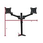 Regency Adjustable Double Screen Articulating Monitor Mount, Up to 24", Black (CA2)~#|#~886F1D9E-D5BF-4897-AB3F9315DA96E758_sc7