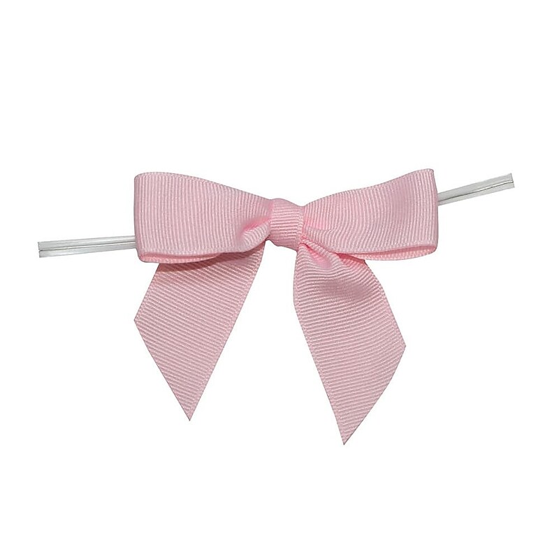 JAM Paper Grosgrain Bows, Light Pink Grosgrain, 100/Pack (52640349276) image 1