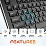 Delton Ultra Slim KB7 Wireless Keyboard and S8 Optical Mouse Combo, Black (DKBMKIT2-WB)~#|#~88722BEF-1BCB-49F3-9090108987798D10_sc7