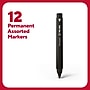 TRU RED™ Permanent Marker, Fine Tip, Assorted, 12/Pack (TR54530)~#|#~88726258-EE94-4A21-8A62EE890D2988B4_sc7