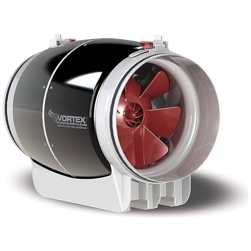 Panasonic Vortex S-Line 10" In Line Bathroom Fan, Black (S-1000) image 1