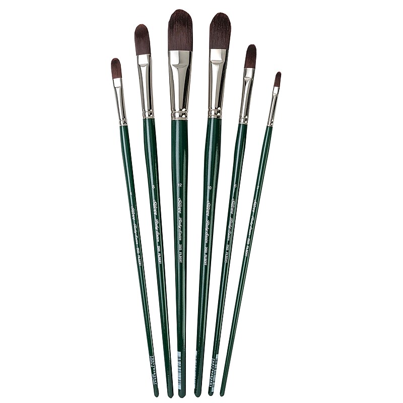 Silver Brush Ruby Satin Long Filberts Brush, 6/Pack (SLVRS2595) image 1