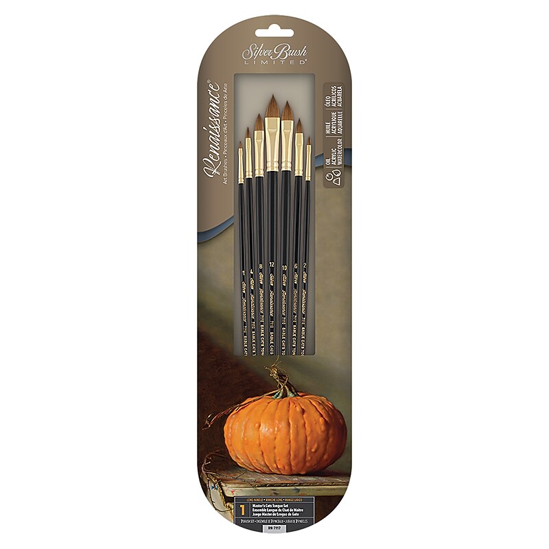Silver Brush Renaissance Cats Tongue Brushes, 7/Pack (SLVRN7117) image 1
