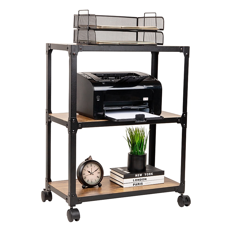 Mind Reader 3-Tier Multipurpose Utility Cart, Black (WDMTCART3T-BLK) image 1