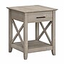 Bush Furniture Key West 20" x 20" End Table, Washed Gray (KWT120WG-03)~#|#~8883CB66-18D2-4B27-9EFB0AE3C9D20339_sc7