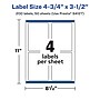 Avery Laser/Inkjet Multipurpose Labels, 3.5"  x 4.75", Matte White, 200/Box (94127)~#|#~8885AA3F-0E5D-4C0B-A2A2D80CBDFB41E5_sc7
