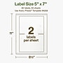 Avery Hemp Rectangle Laser/Inkjet Multipurpose Labels, 5" x 7", Off-White (80/Box)~#|#~8890BD19-67B1-454D-923A7BC28A8A0B7B_sc7