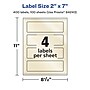 Avery Pearlized Ivory Rectangle Multipurpose Labels, 2" x 7", Ivory, 400/Box (94243)~#|#~8893D193-C274-40E7-8D4B51E064F79081_sc7