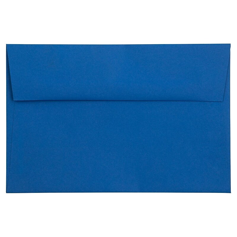 JAM Paper A9 Invitation Envelope 5 3/4" x 8 3/4", Presidential Blue, 50/Pack (563916910I) image 1
