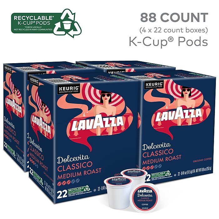 Lavazza Classico Coffee Keurig® K-Cup® Pods, Medium Roast, 88