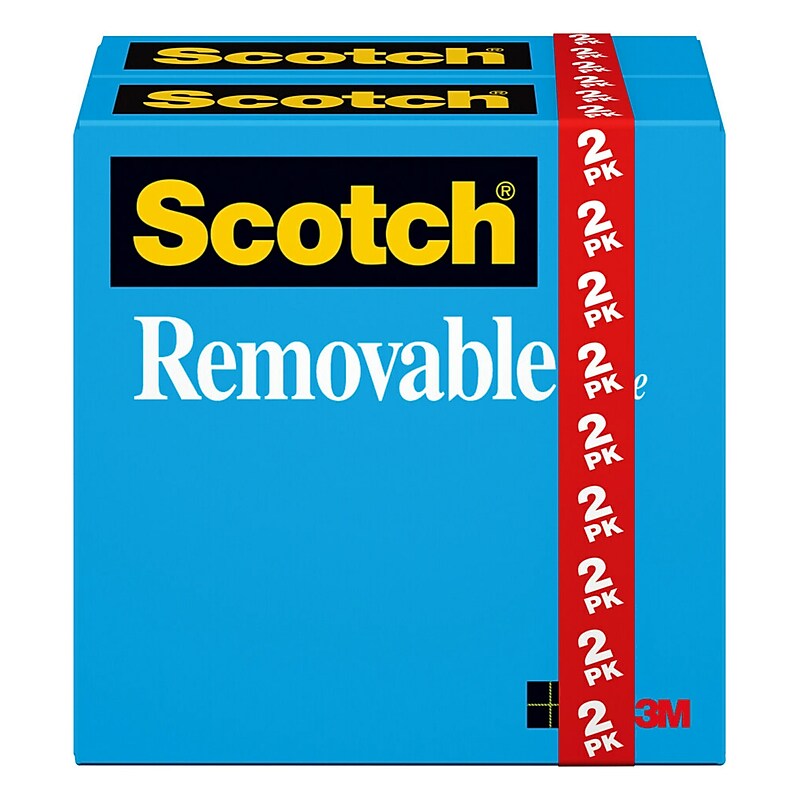 Scotch Invisible Clear Tape, 0.75" x 36 yds., 1" Core, 2 Rolls/Pack (811-2PK) image 1