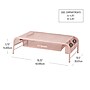 Mind Reader Monitor Stand with Paper Tray, Metal, Pink (MESHMONSTA-PNK)~#|#~889B9A32-2E45-4DA5-836DB7E0BFC80E9B_sc7