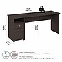 Bush Furniture Cabot 72"W Computer Desk with Drawers, Heather Gray (WC31772)~#|#~88A1E931-F12A-4691-87561583EB1EC481_sc7