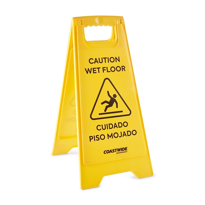Coastwide Professional™ Safety Awareness Floor Sign, Yellow (CW21872) image 1