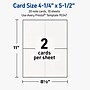 Avery Rectangle Matte Blank Card, White, 20/Pack (19479399865)~#|#~88A604D4-F0A3-4192-A65C0E7CBB23C0A4_sc7