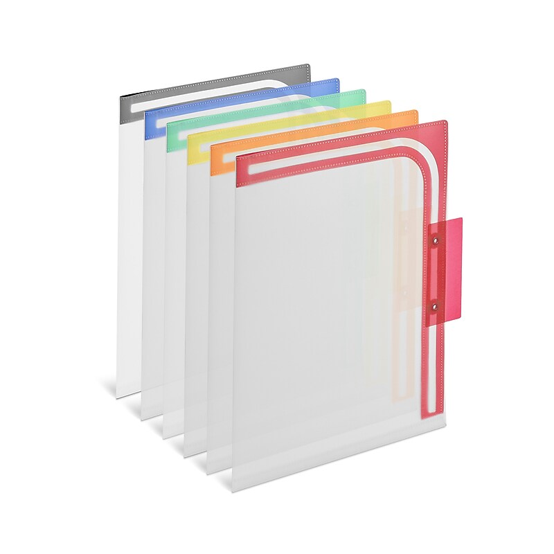 Staples Reinforced File Folder, 1/3 Cut, Letter Size, Assorted Colors, 6/Pack (TR39414) image 1