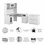 Bush Furniture Cabot 60"W L-shaped Computer Desk with Hutch and Lateral File Cabinet, White (CAB005WHN)~#|#~88AC8FD5-B114-4900-BF22C4A34FA173E3_sc7