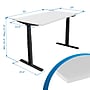 Mount-It! Ultimate Dual Motor 55"W Electric Rectangular Adjustable Standing Desk, White/Black (MI-18105)~#|#~88B0E621-BE39-4FBE-A4F9F764D8163314_sc7