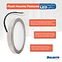 Bulbrite 5" Round 10.3-Watt 3000K LED Flush Mount Light, 850 Lumens, Nickel (773602)~#|#~88B98E9D-E51A-489A-A716C7D96304FAB9_sc7