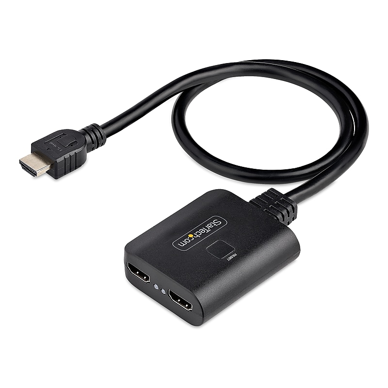 StarTech HDMI to HDMI/HDMI Audio/Video Splitter, Male to Female/Female, Black (HDMI-SPLITTER-4K60UP) image 1