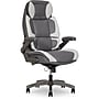 Sharper Image S-950 Heated Ergonomic Faux Leather Swivel Executive Massage Chair, Gray/White (52755M-GRYWHT)~#|#~88BE4003-955B-4A87-A55519A8FBC6FA58_sc7