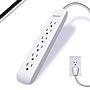 Philips 6-Outlet Surge Protector, 720J, 4 ft. Braided Cord, White (SPC3064WET1/37)~#|#~88BE7C35-7A7E-4399-9AA9DE5BCA0C6A25_sc7