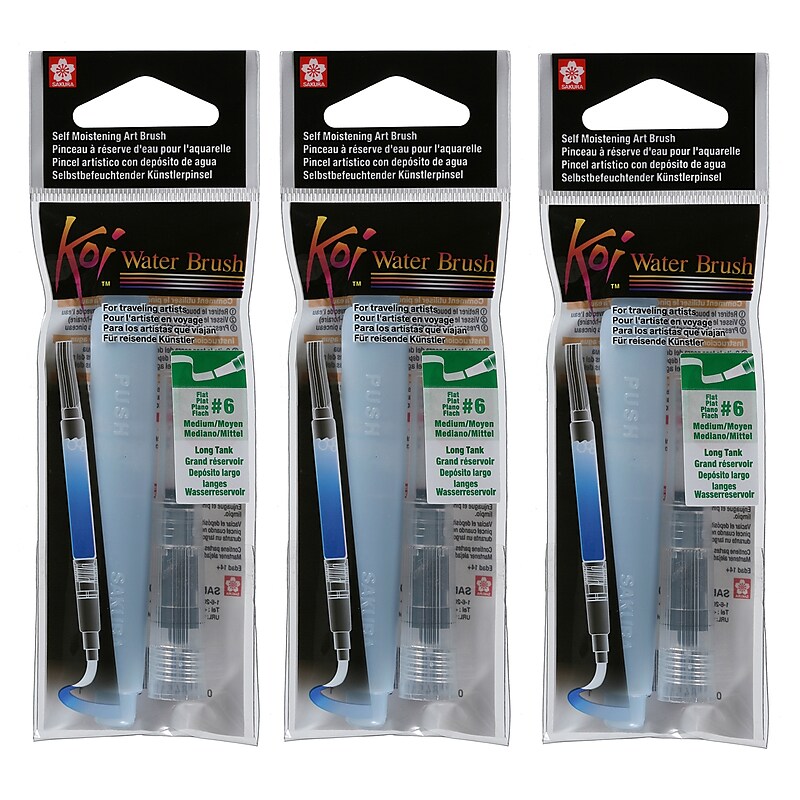 Sakura Koi, Brush/Fine Tip, Clear Ink, 3/Bundle (SAK32180-3) image 1