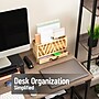 Mind Reader 3-Compartment Wood Desk Organizer, Brown (DESKMEMO-BRN)~#|#~88C4046B-D47A-4B2B-9B1A77DC05AE4FAA_sc7