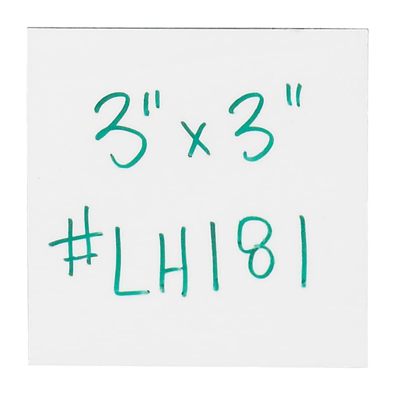 Warehouse Magnetic Strip Labels, 3" x 3", White, 25/Carton (LH181) image 1