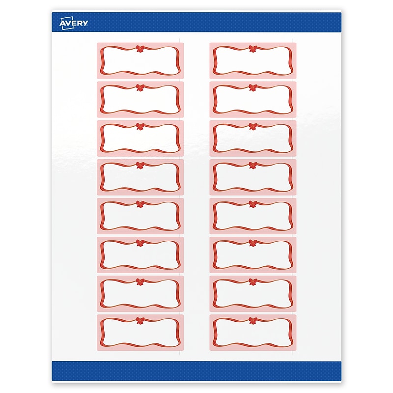 Avery Rectangle Multipurpose Labels, 1" x 2-5/8", White, 160/Pack (19479370571) image 1