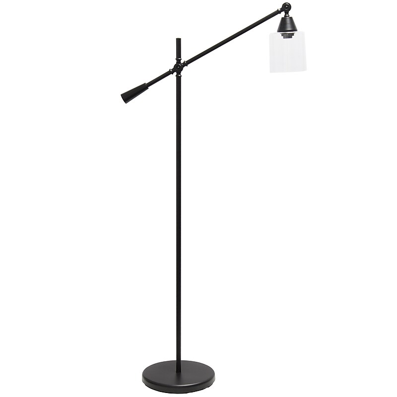 Lalia Home Studio Loft 55.5" Matte Black Floor Lamp with Cylindrical Shade (LHF-5021-BK) image 1