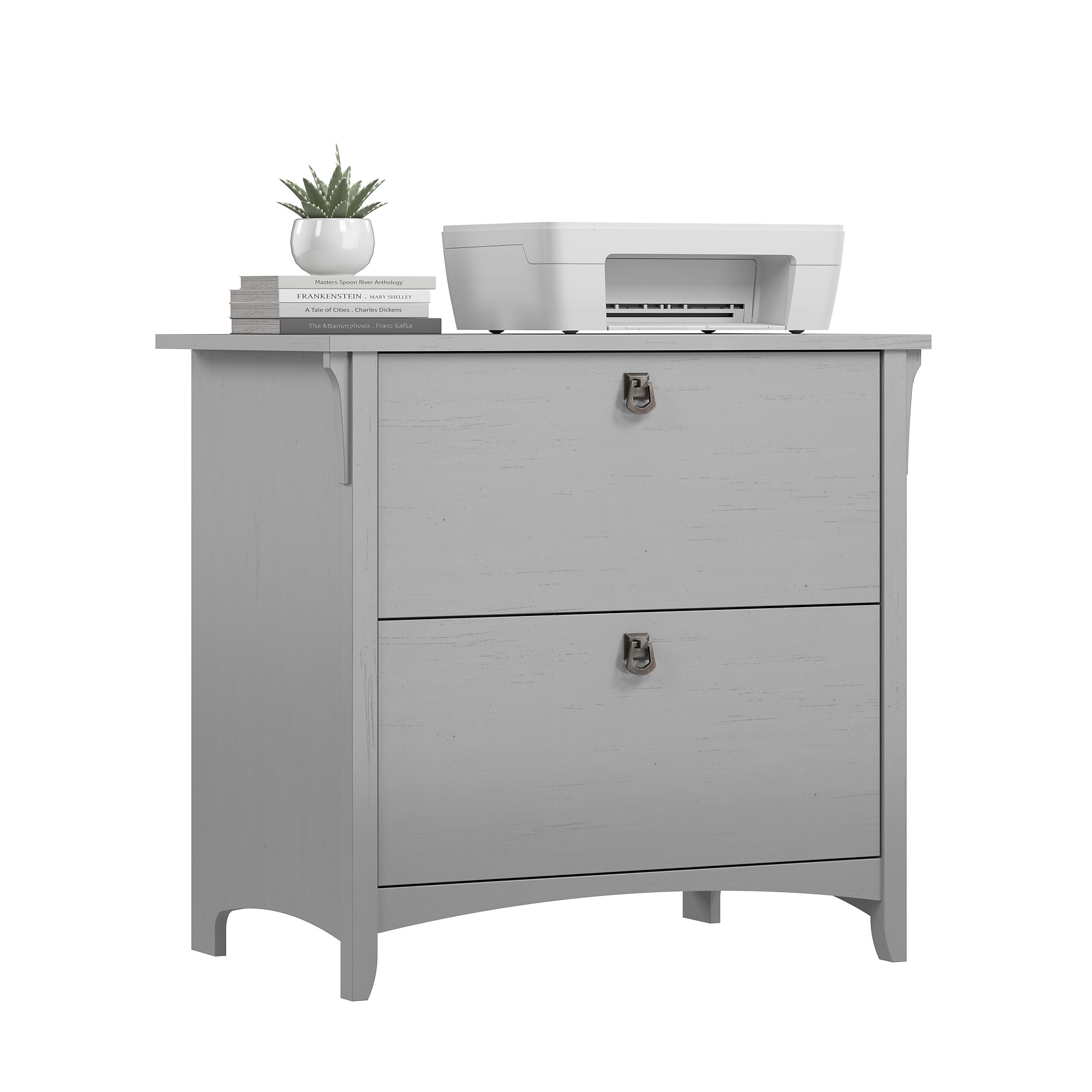 Bush Home Salinas 2 Drawer Lateral File Cabinet, Cape Cod Gray (SAF132CG-03) Sansujyuku sansujyuku.com