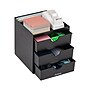 Mind Reader 3-Drawer Plastic Desk Organizer, Black (MINMACH3-BLK)~#|#~88DE431D-0957-4784-809D5F90741EECDD_sc7