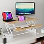 Mount-It! 38"W Rectangular Adjustable Mixed Materials Standing Desk Converter, Maple Woodgrain (MI-15007)~#|#~88E25CAC-7306-413B-A0F6C6FE65D17B5D_sc7