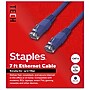 Staples TECH 7 ft. Cat-6 Ethernet Cable, Male to Male, Blue (ST62454)~#|#~88E7F0FD-1B0F-4D63-B8FA17220D656B58_sc7