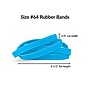 Alliance Multi-Purpose #64 Rubber Bands, 3.5" x 0.25", Non-Latex, Cyan Blue, 95/Pack (42649)~#|#~88E887F0-AD78-4347-9B58FC6D03209ECB_sc7
