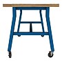 Learniture Ideate Series 72"W x 36"D Butcher Block Table, Beige/Brilliant Blue (LNT-NOR3005BB-BB-PK-SO)~#|#~88E8FFCD-9D09-445F-86A4875D234981E0_sc7