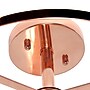 Lalia Home 3-Light 13" Farmhouse Glass and Metallic Accented LED Semi-flushmount, Rose Gold (LHM-1000-RG)~#|#~88EB08CA-7D52-434B-990A833C17D1DFC7_sc7